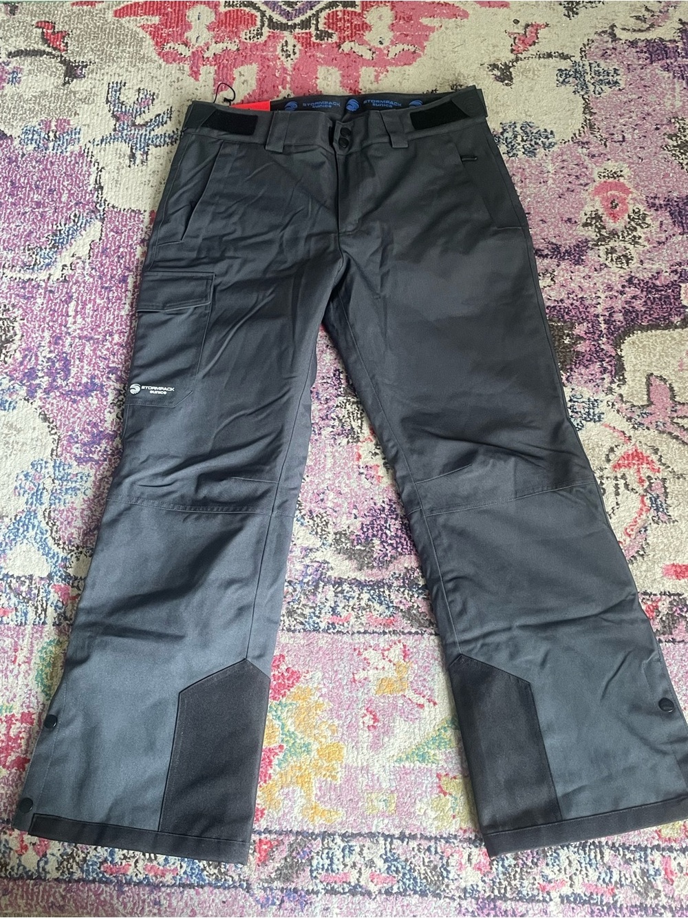 Sunice Men's Black Cargo Snow Pants - Weatherproof Technical Design